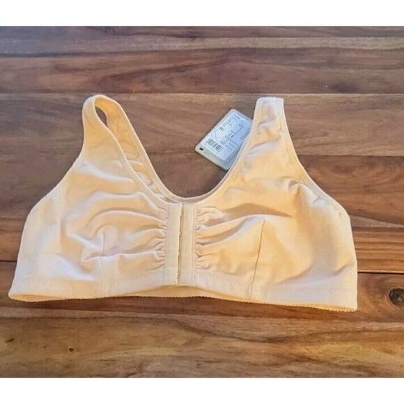 Amoena  Frances Front Closure Leisure Bra 2128 Beige A/B Size Medium - Picture 2 of 9